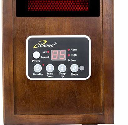 With an operating life of 80,000 hours, you'll leave the cold outside where it belongs with the iLIVING ILG-918 Portable Infrared Space Heater with Wooden Cabinet. The heater's dual heating system optimizes the heat transfer rate and combines infrared heat with convection heat.