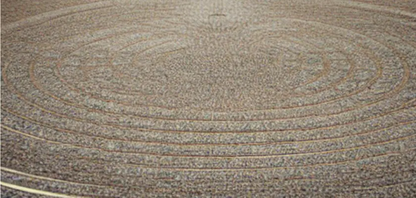 A floor carpet on top of underfloor heater